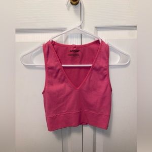 Garage hot pink cropped tank top XS